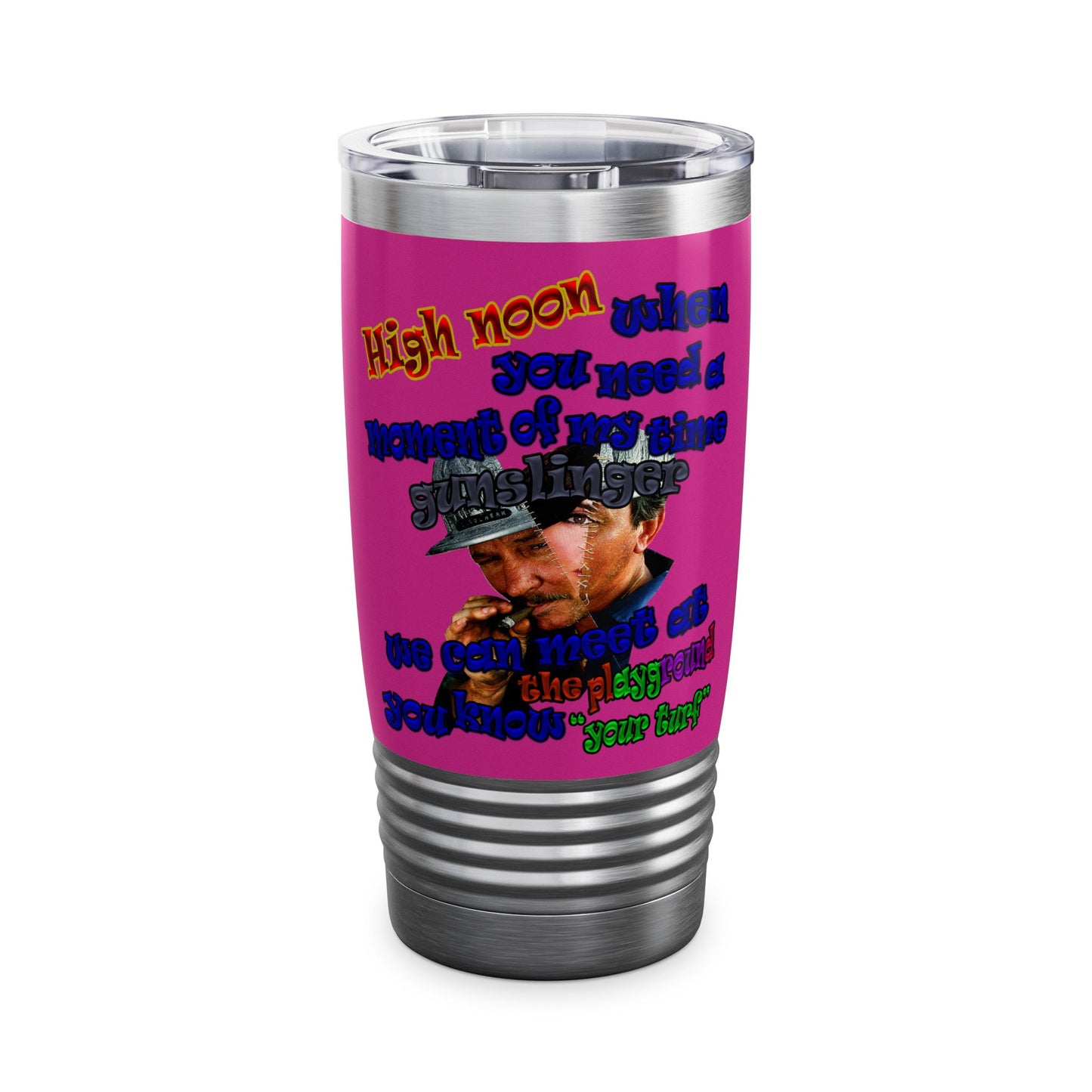 high noon - Ringneck Tumbler, 20oz (pink)