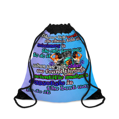 doggystyle - Drawstring Bag (light blue-purple wave)