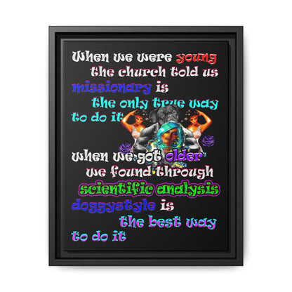doggystyle - framed canvas art (black)