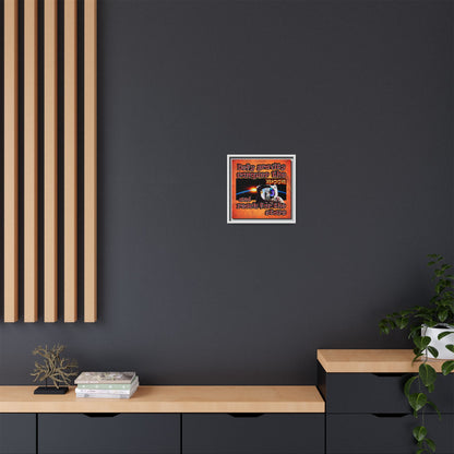 defy conquer reach - framed canvas art (burnt orange)
