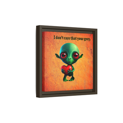 I don't care that your grey - framed canvas art (burnt orange)