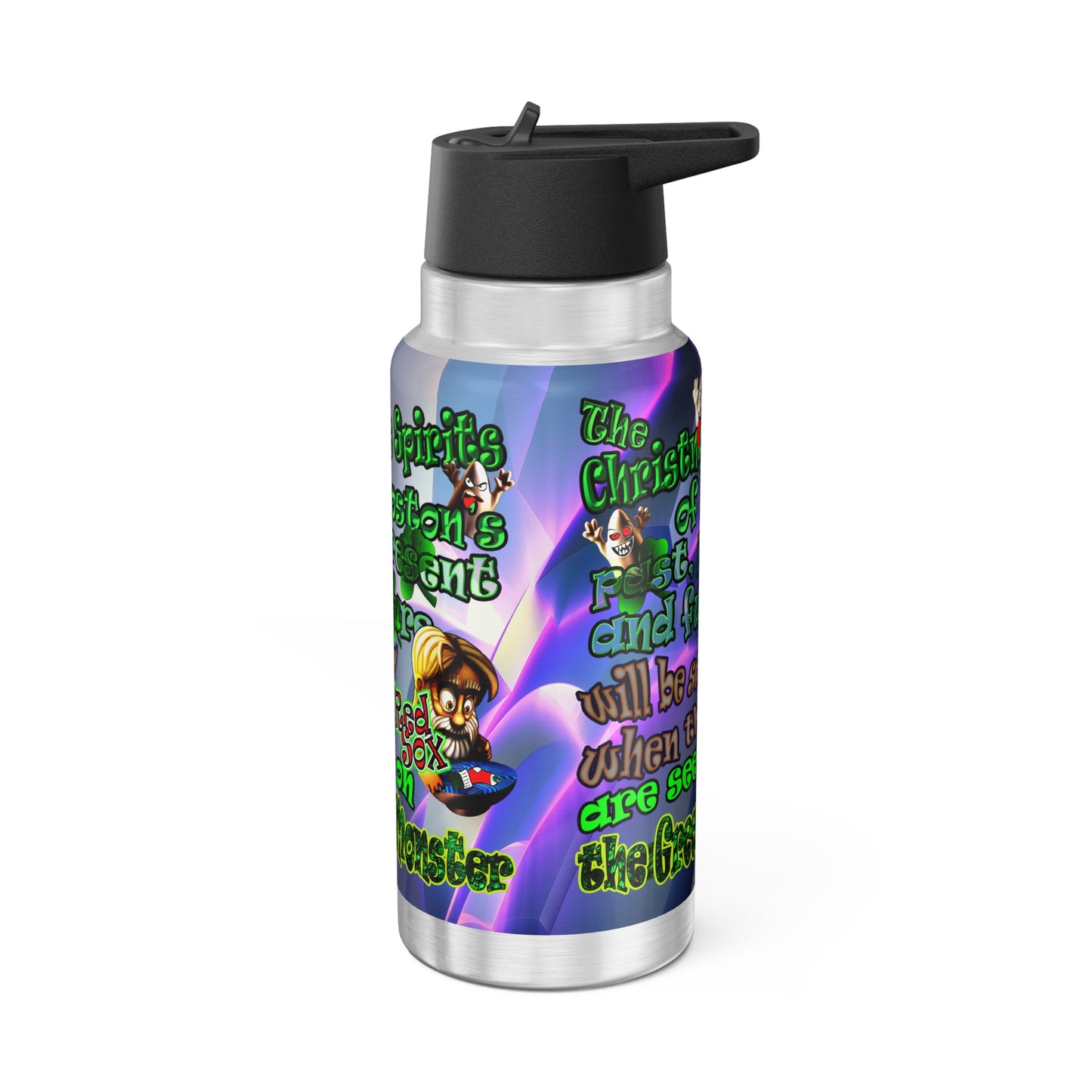 christmas spirits of boston - Gator Tumbler, 32oz  (grey-pink wave)