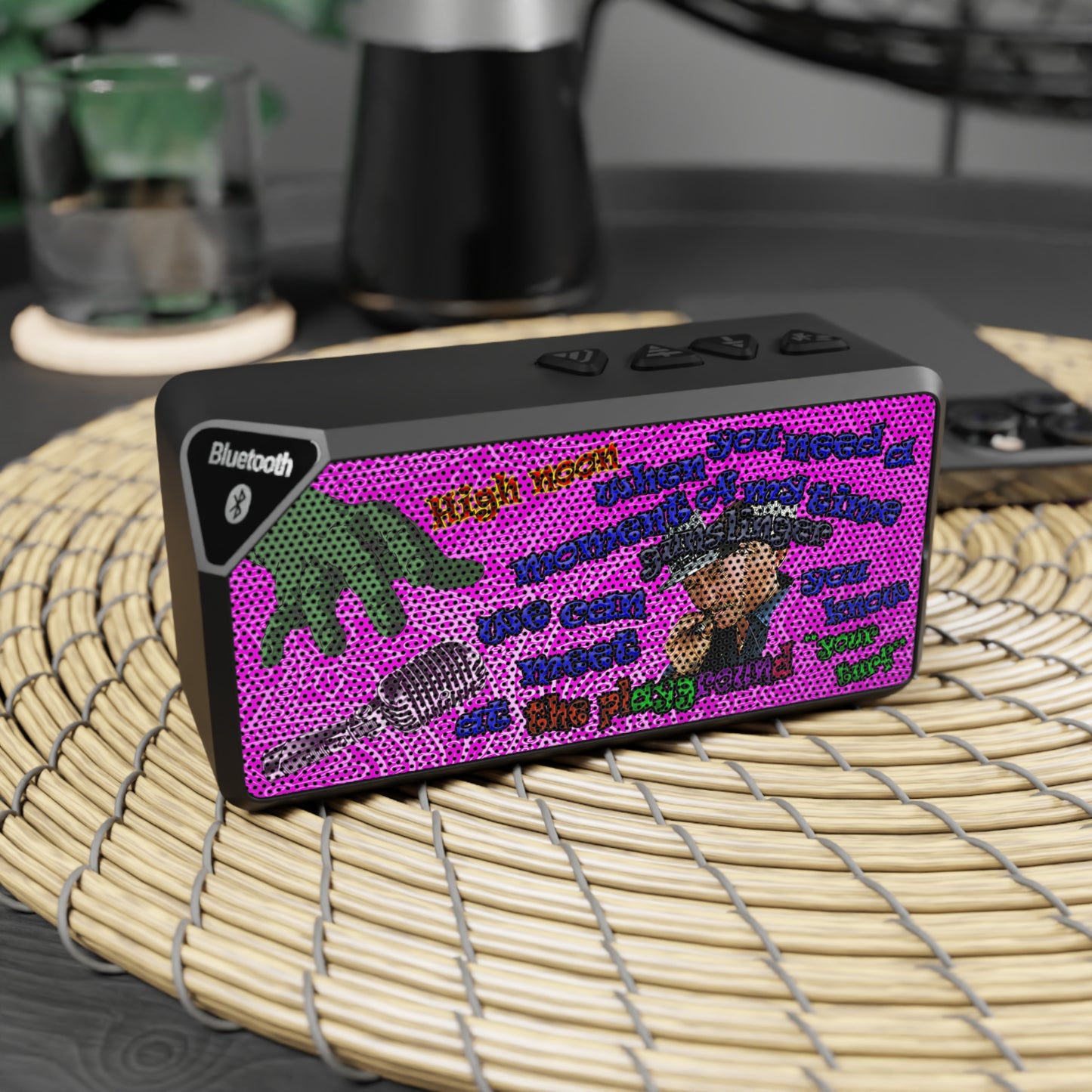 high noon - Jabba Bluetooth Speaker (pink swirl)