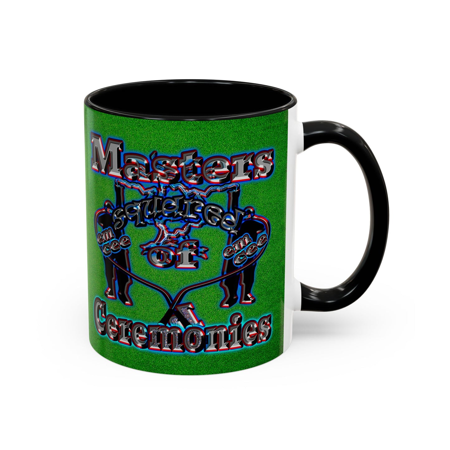 em cee squared - Accent Mug (green turf)