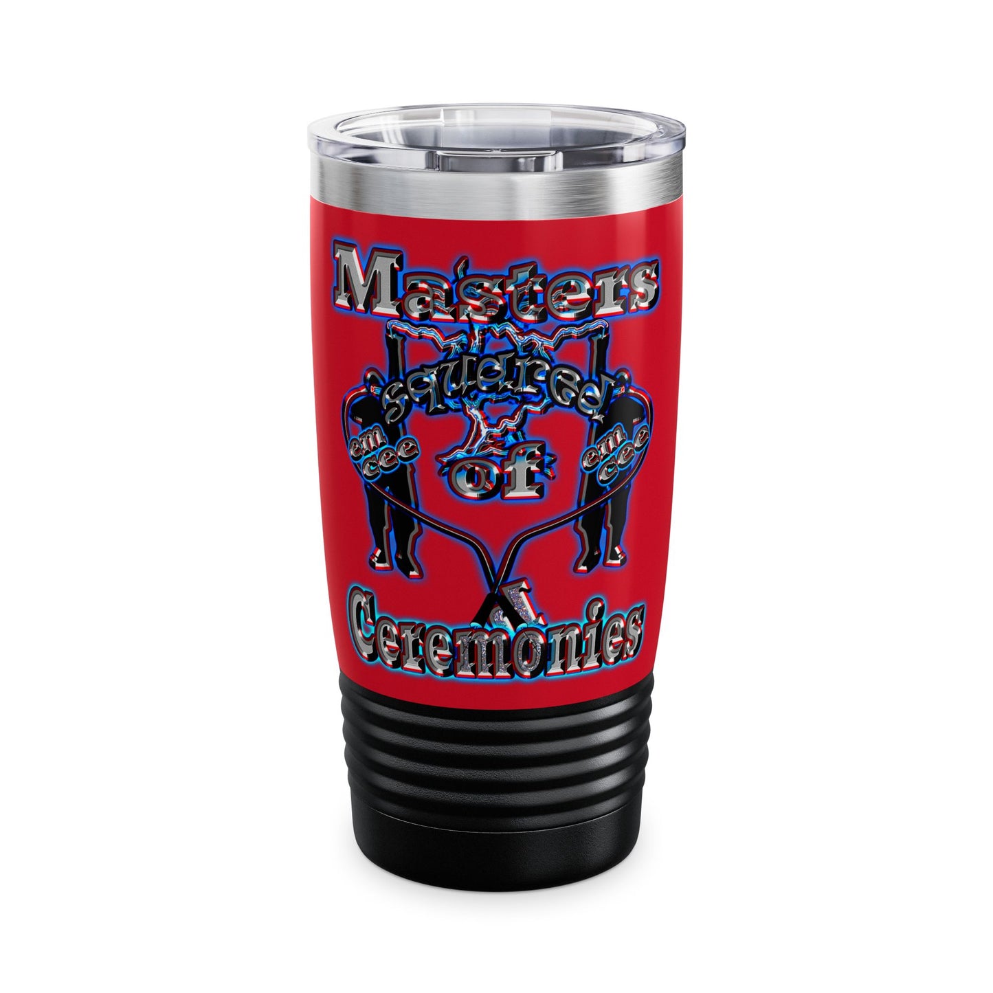 em cee squared - Ringneck Tumbler, 20oz (dark red)
