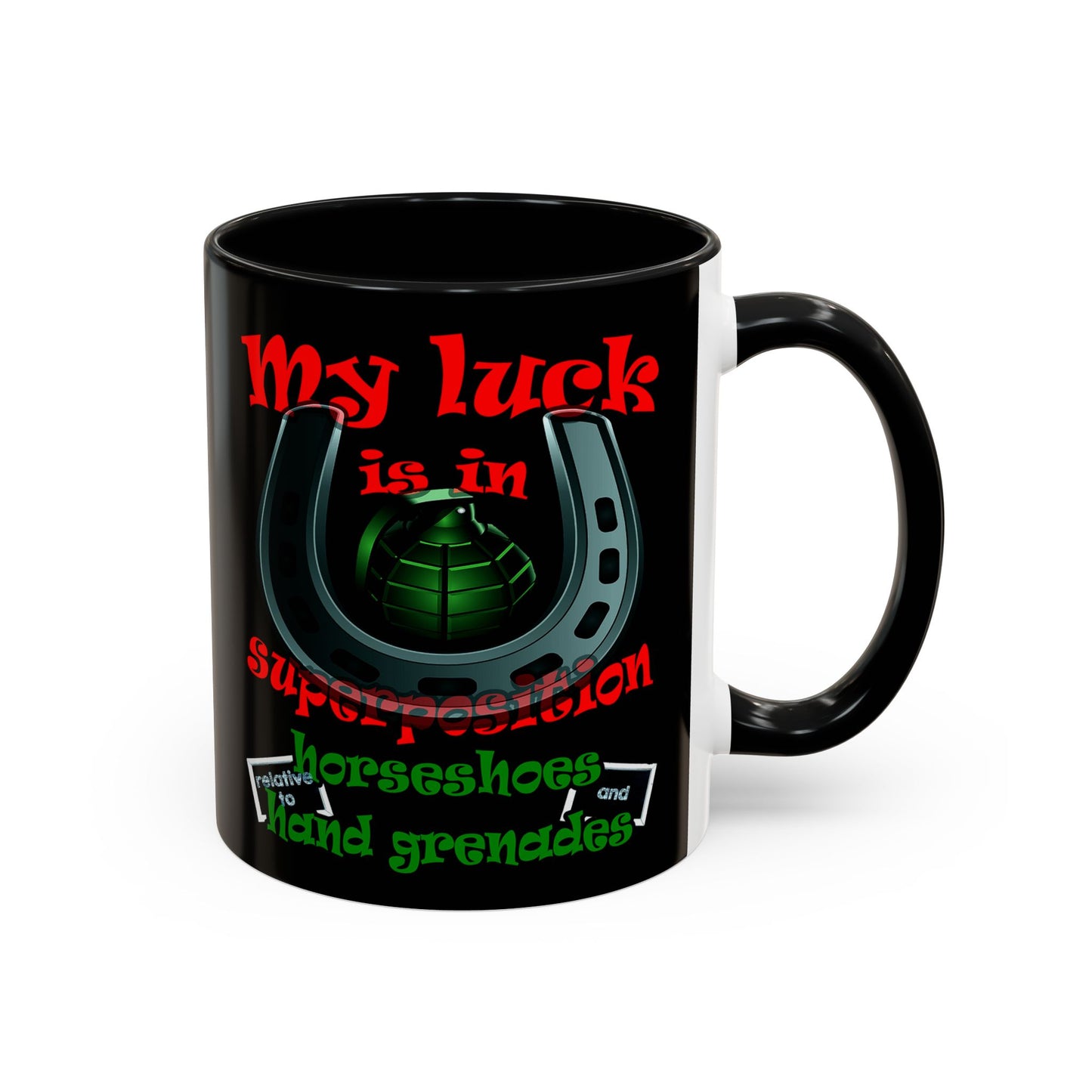 my luck - Accent Mug (black)