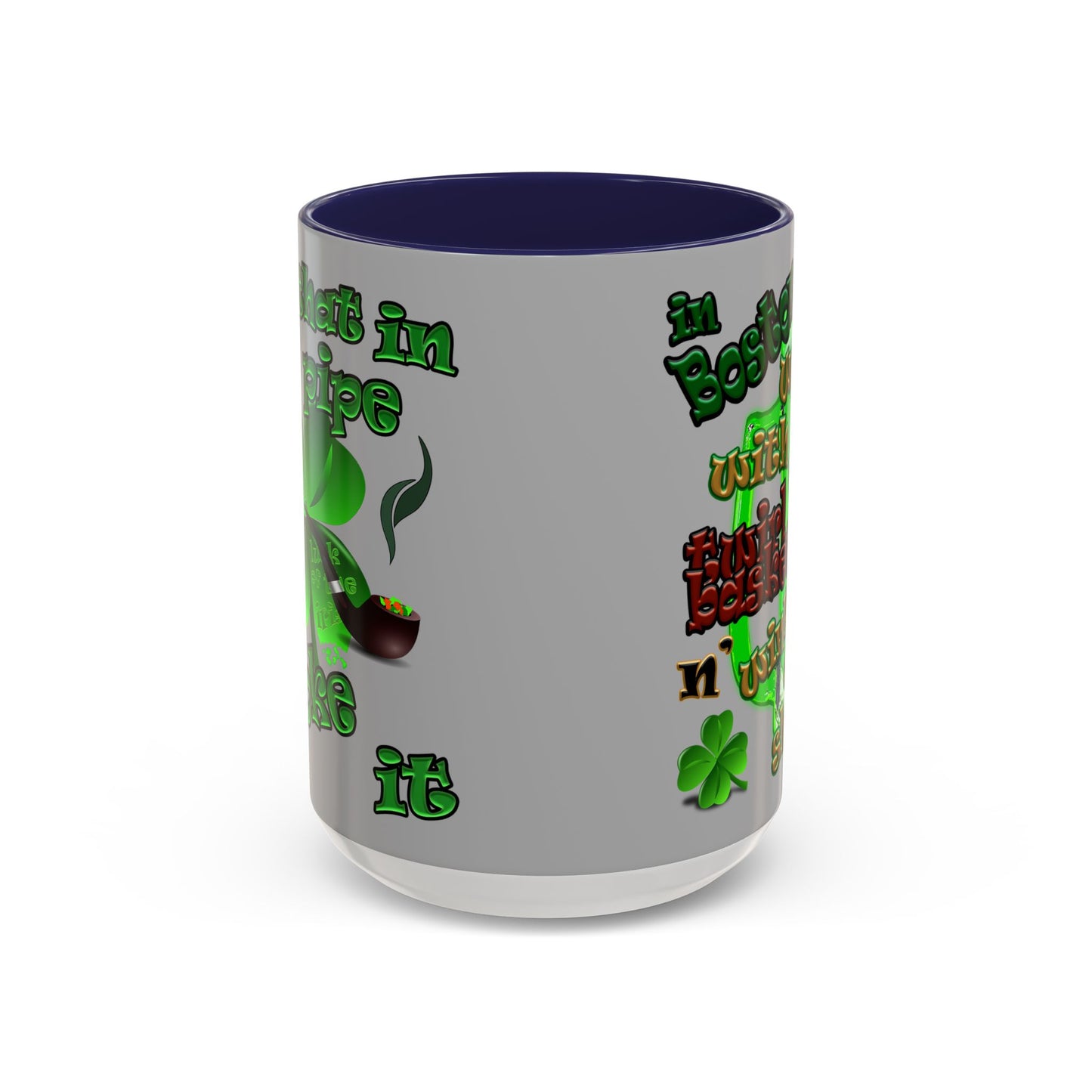 celtics logo - Accent Mug (light grey)