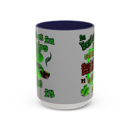 celtics logo - Accent Mug (light grey)