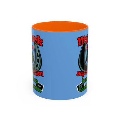 my luck - Accent Mug (light blue)