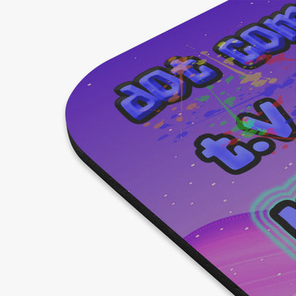 drop the beat - Mouse Pad (Rectangle) (purple-pink wave)