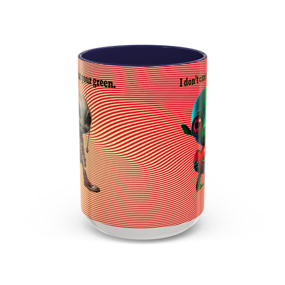 I don't care that your grey - Accent Mug (yellow-orange wave)