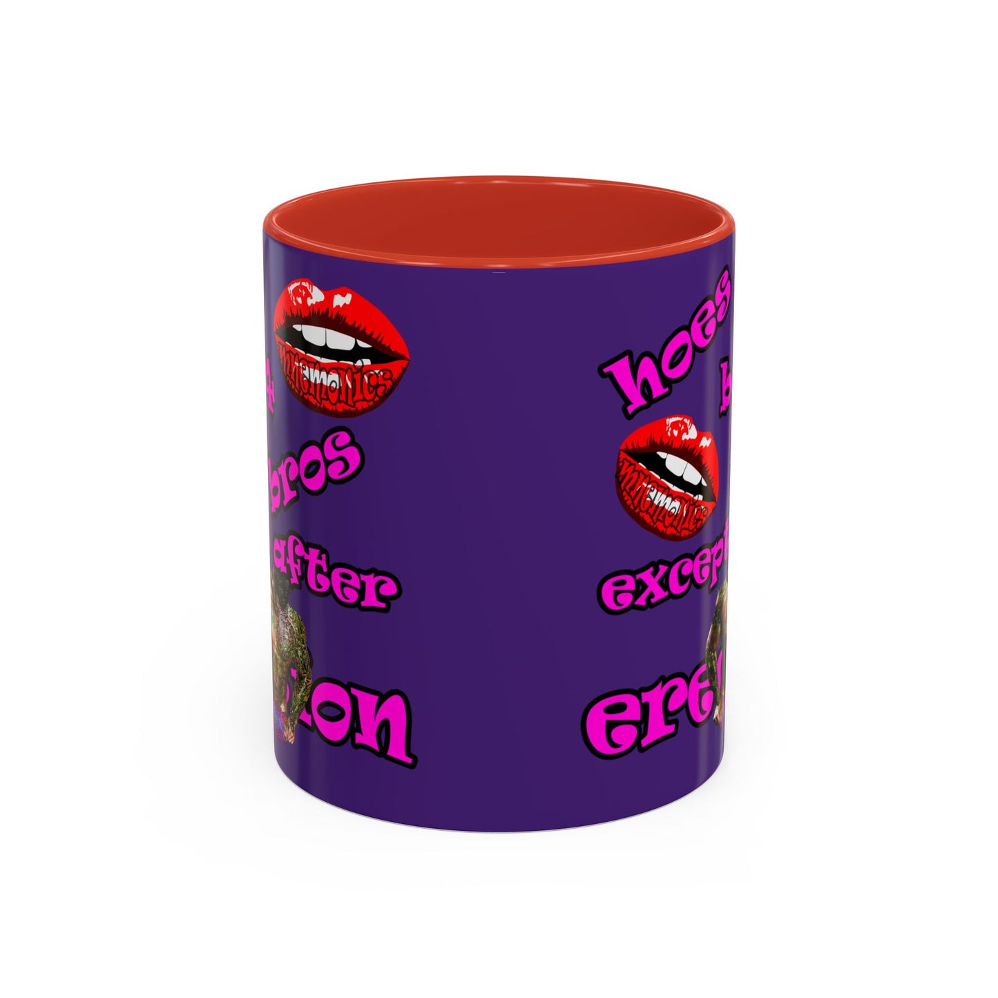 hoes b4 bros - Accent Mug (purple)