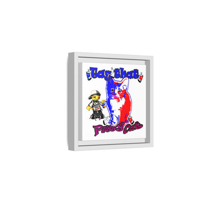 tag that - framed canvas art (white)