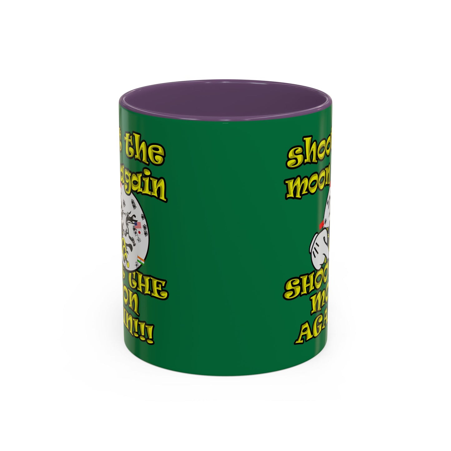shoot the moon again - Accent Mug (dark green)