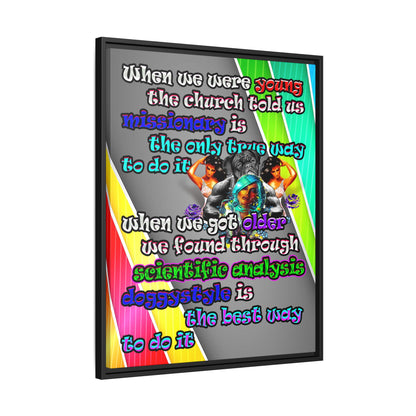 doggystyle - framed canvas art (rainbow split)