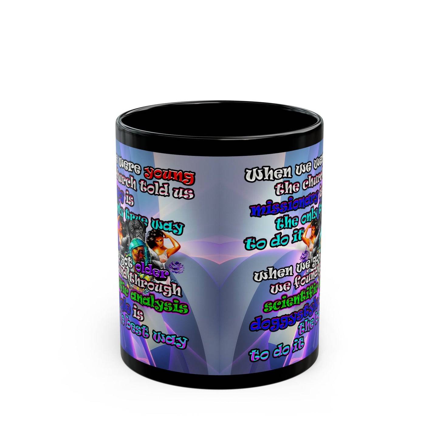 doggystyle - Black Mug (grey-pink wave)