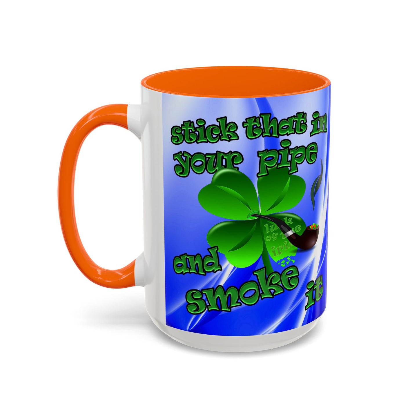 celtics logo - Accent Mug (blue-white wave)