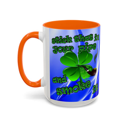 celtics logo - Accent Mug (blue-white wave)