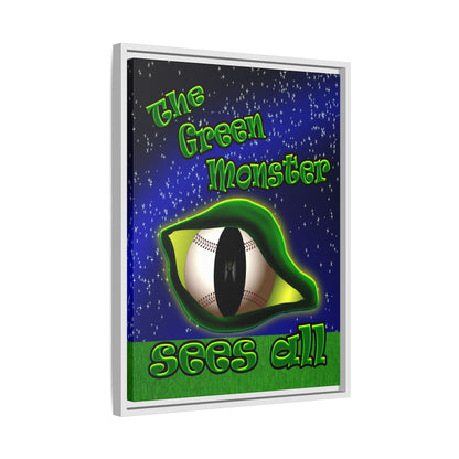 green monster - framed canvas art ('snoops' background)