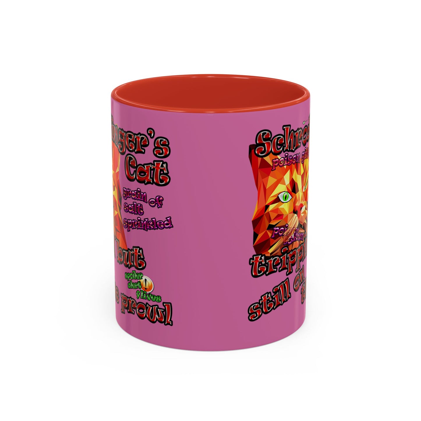 schrodinger's cat - Accent Mug (light pink)