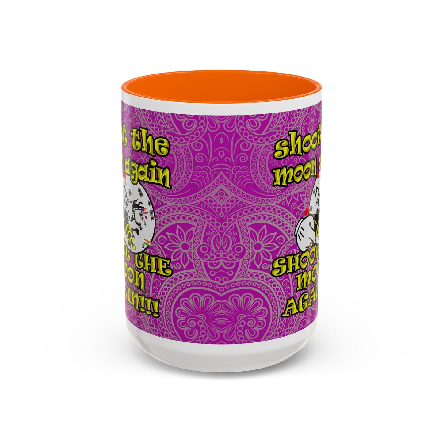 shoot the moon again - Accent Mug (pink swirl)