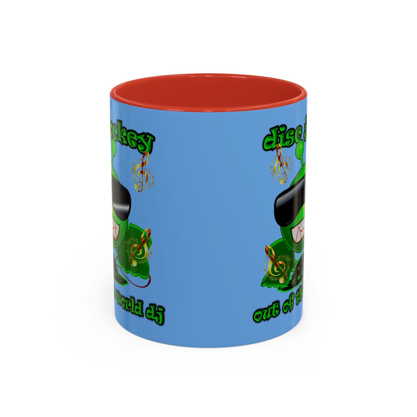 disc jockey - Accent Mug (light blue)