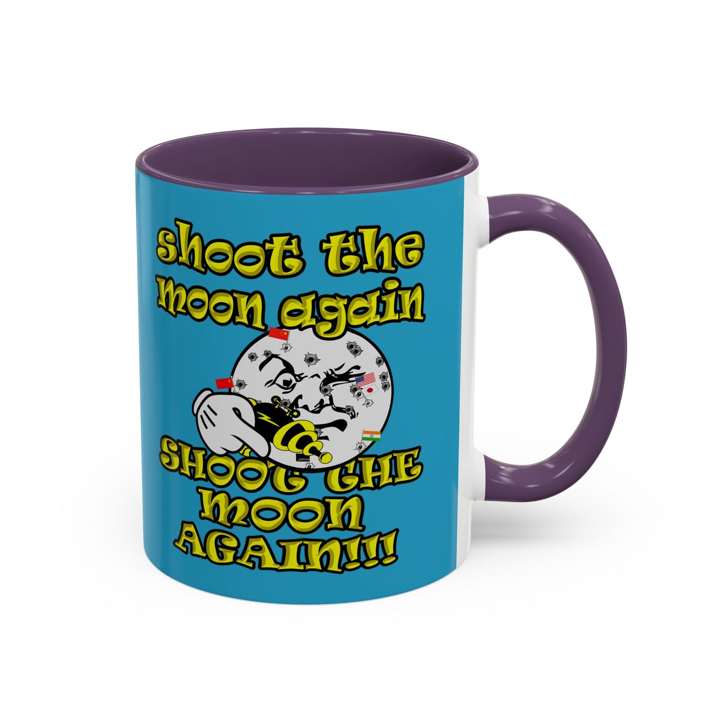 shoot the moon again - Accent Mug (turquoise)