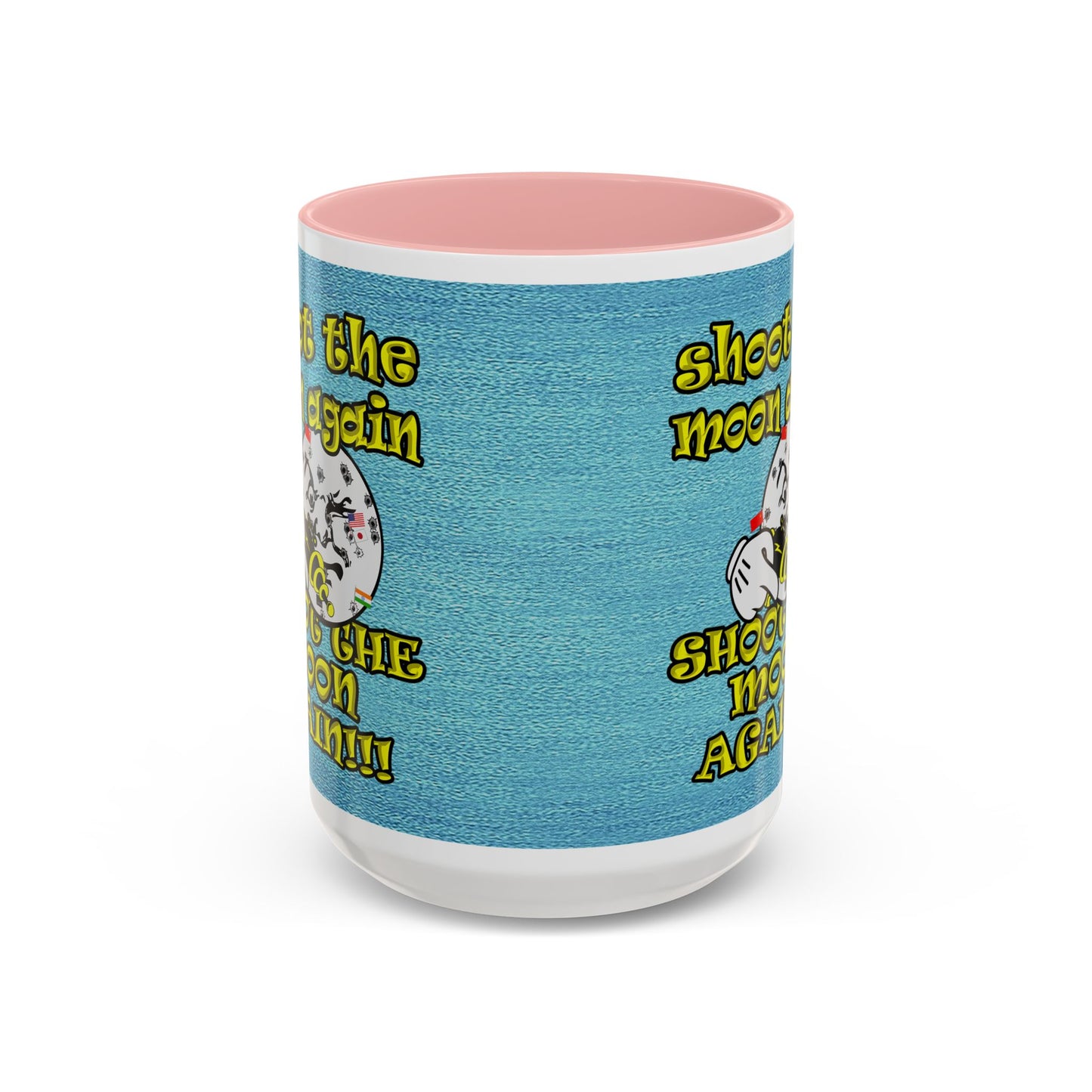 shoot the moon again - Accent Mug (faded blue)