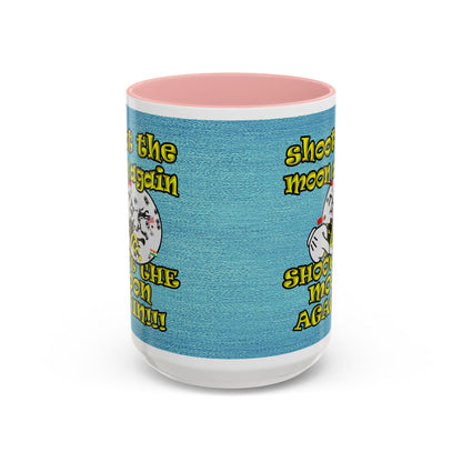 shoot the moon again - Accent Mug (faded blue)