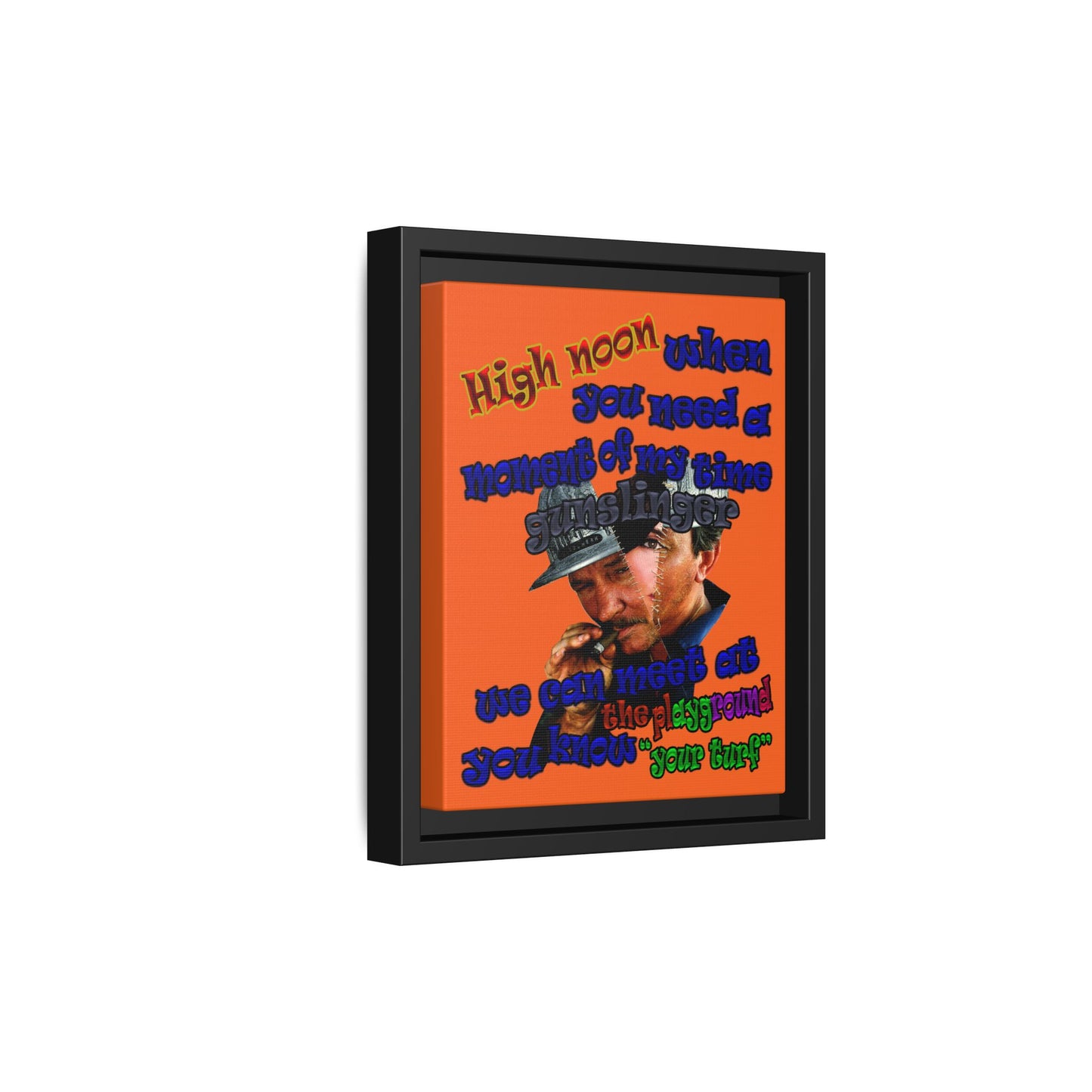 high noon - framed canvas art (orange)