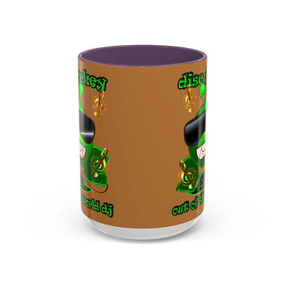 disc jockey - Accent Mug (light brown)