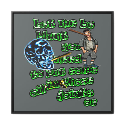 og - framed canvas art (dark grey)