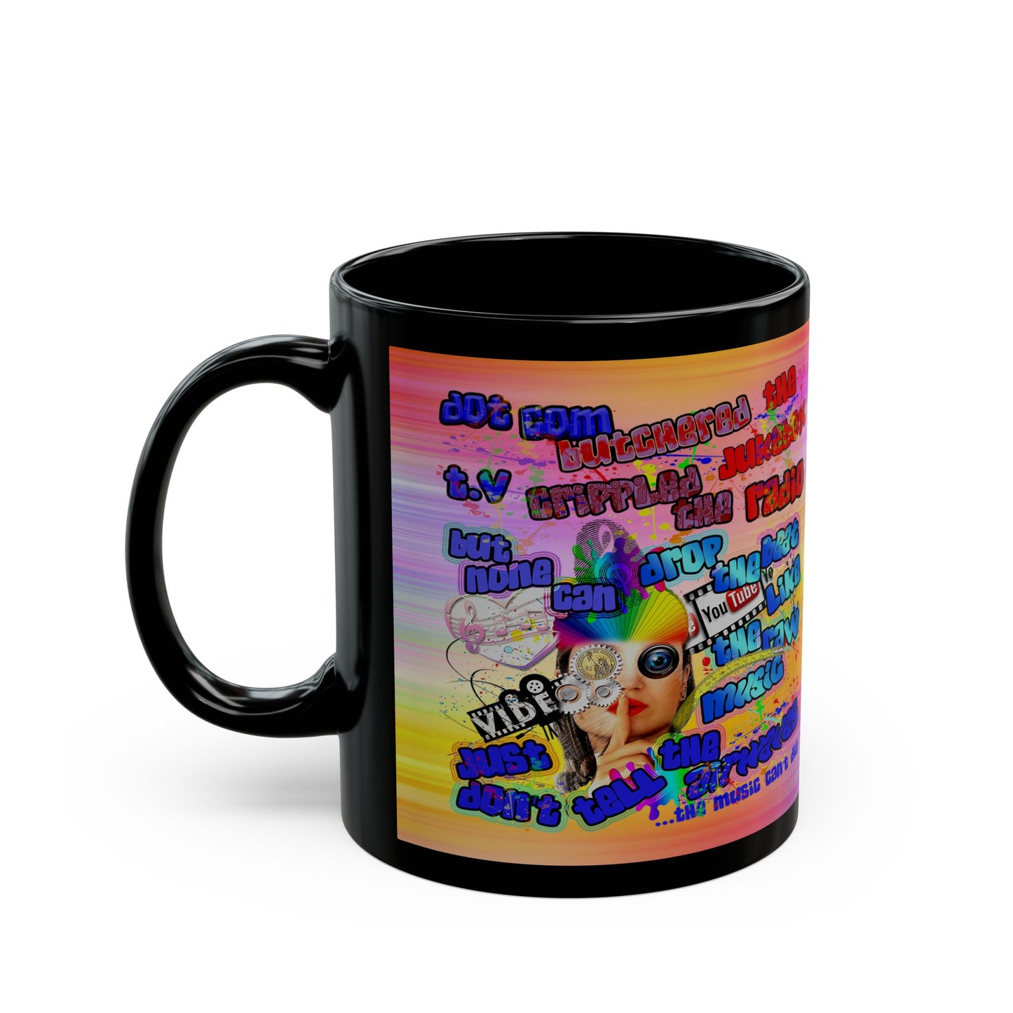 drop the beat - Black Mug (color blur)