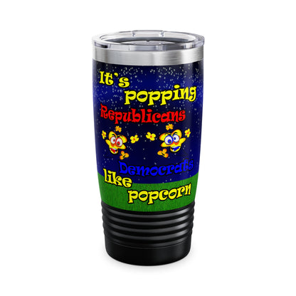 popping like popcorn - Ringneck Tumbler, 20oz ('snoops' background)