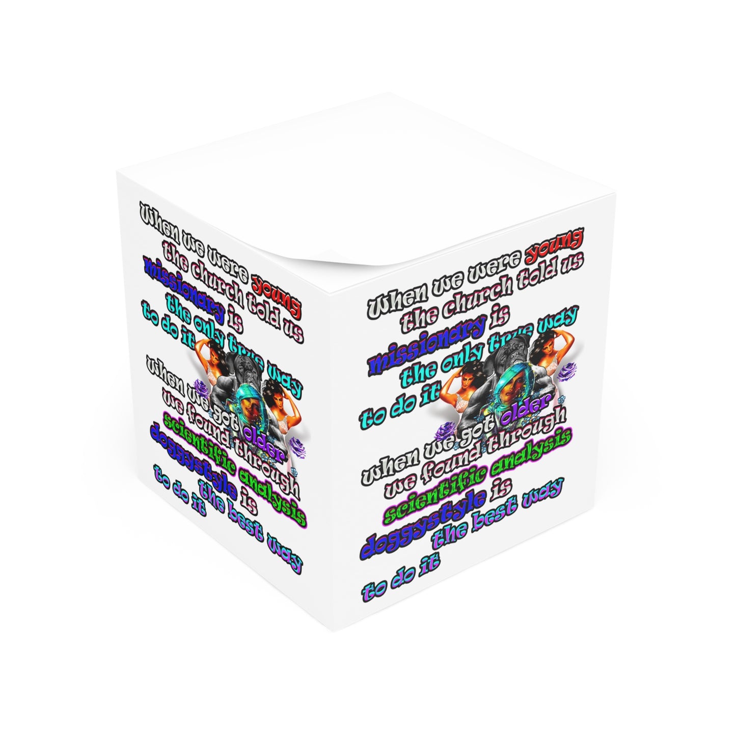 doggystyle - note cube (white)