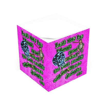 og - note cube (pink swirl)