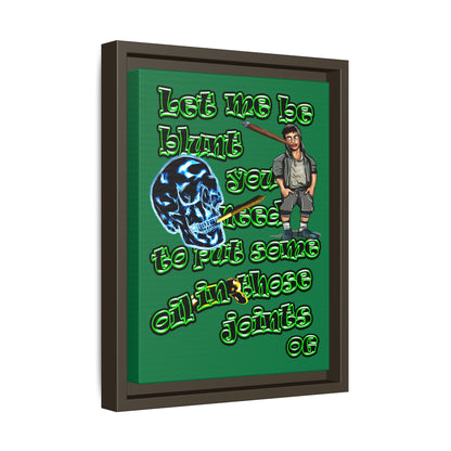 og - framed canvas art (dark green)