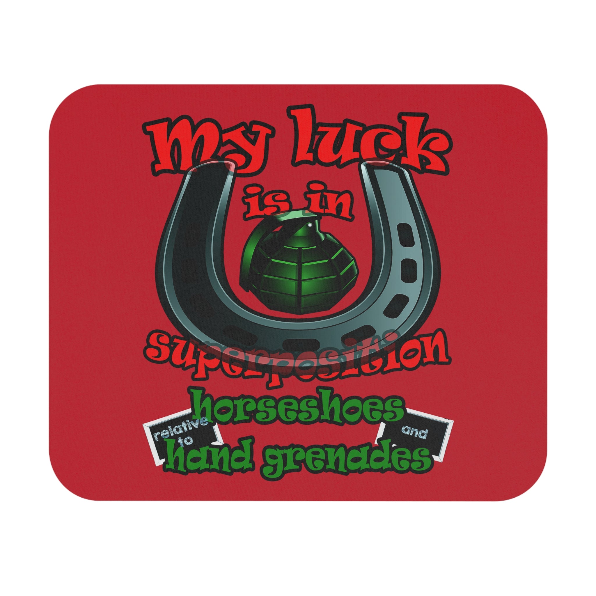 my luck - Mouse Pad (Rectangle) (dark red)