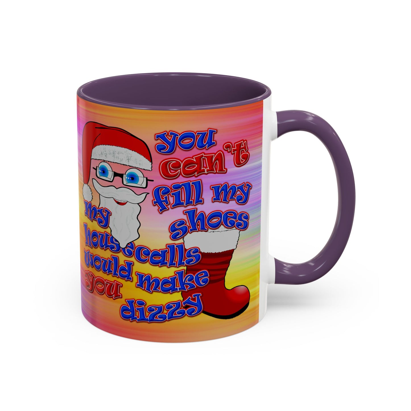 santa's shoes - Accent Mug (color blur)