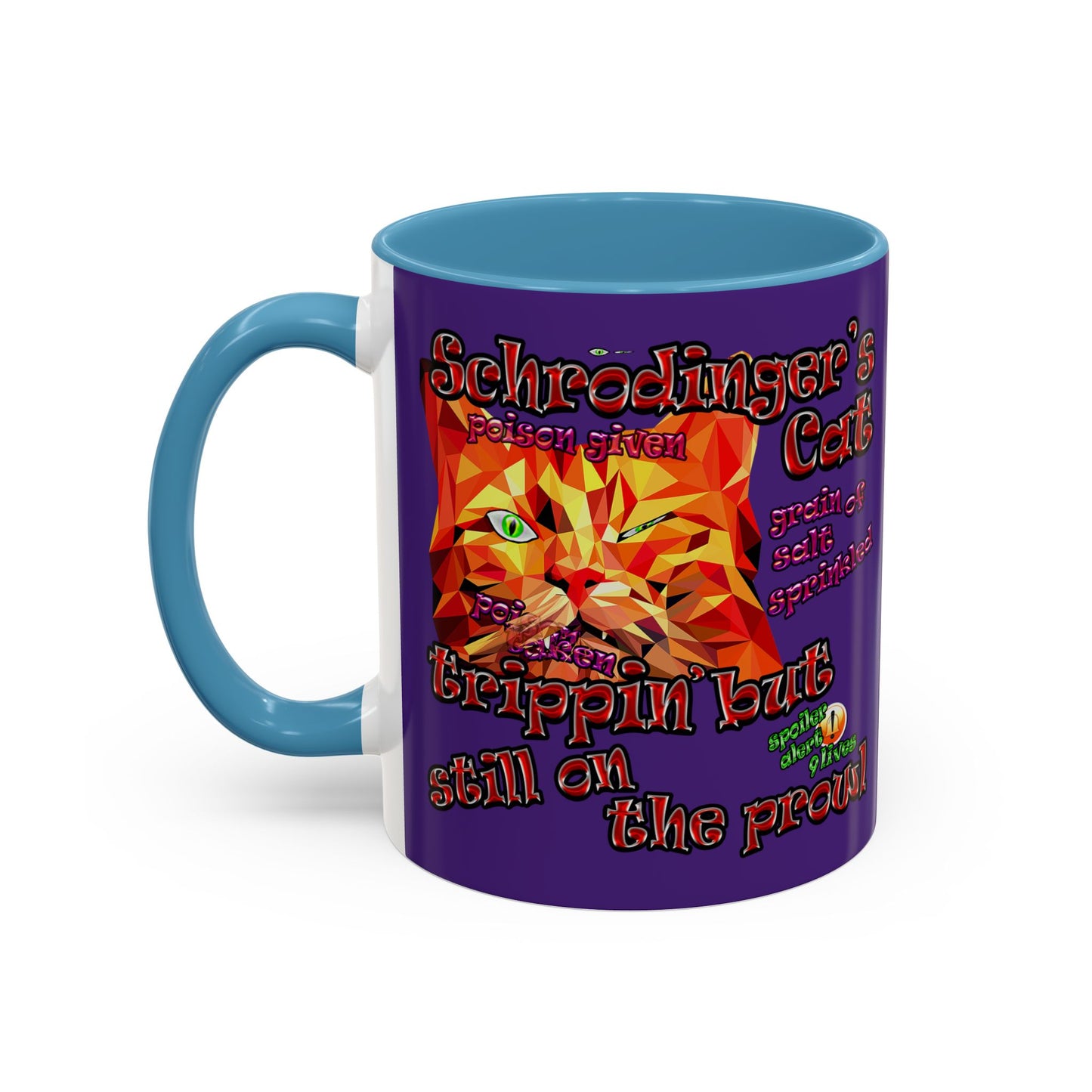 schrodinger's cat - Accent Mug (purple)