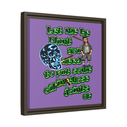 og - framed canvas art (light purple)