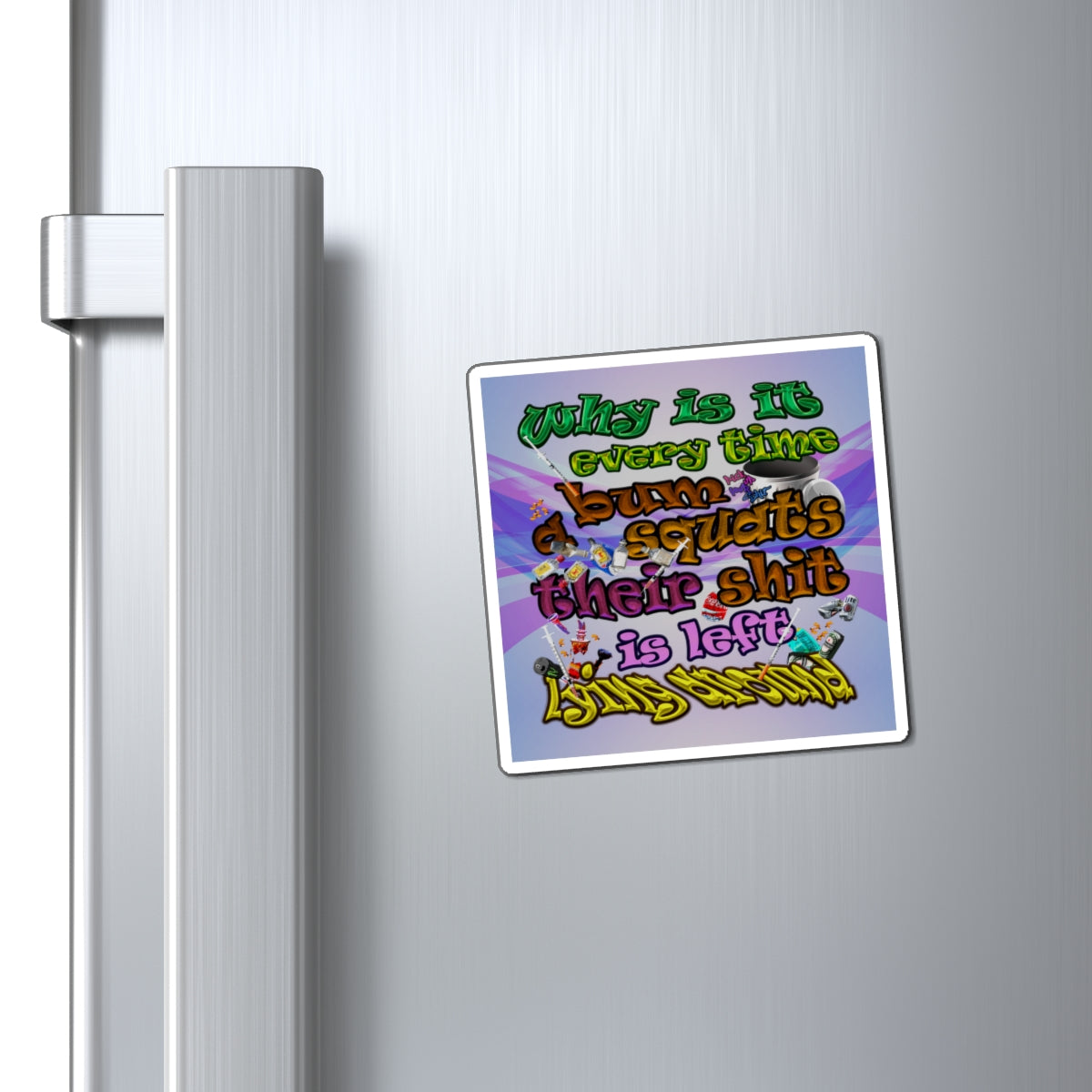 the bum's shit - Magnets - (light blue-pink wave)