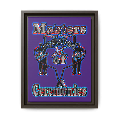 em cee squared - framed canvas art (purple)