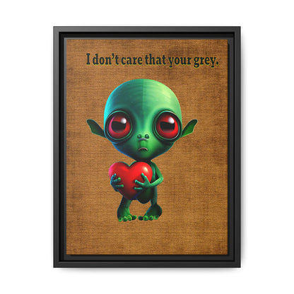 I don't care that your grey - framed canvas art (brown papyrus)