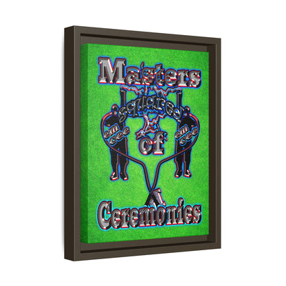 em cee squared - framed canvas art (green turf)