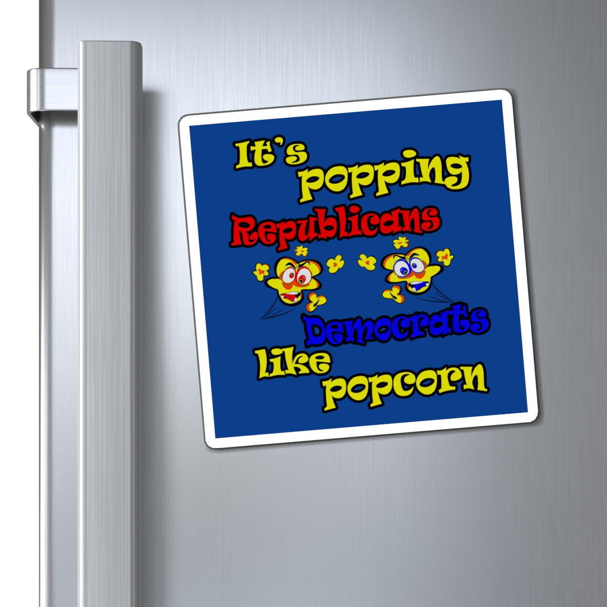 popping like popcorn - Magnets - (dark blue)
