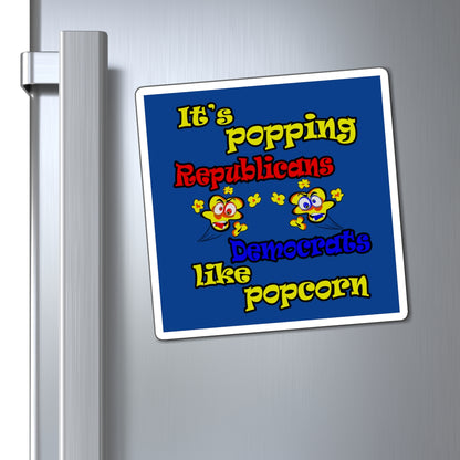popping like popcorn - Magnets - (dark blue)