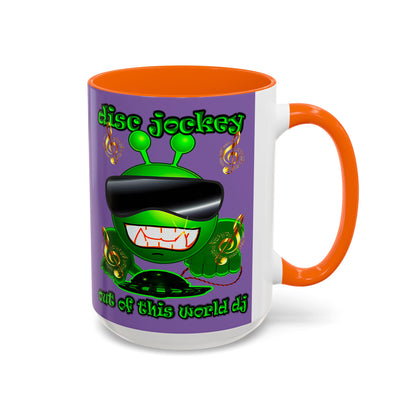 disc jockey - Accent Mug (light purple)