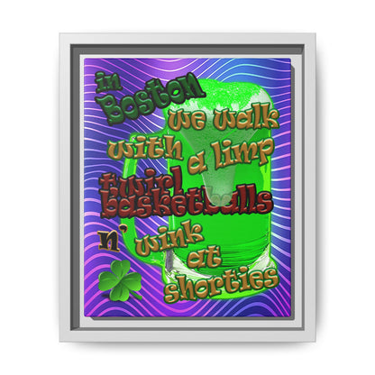 celtics logo - framed canvas art (purple wave)