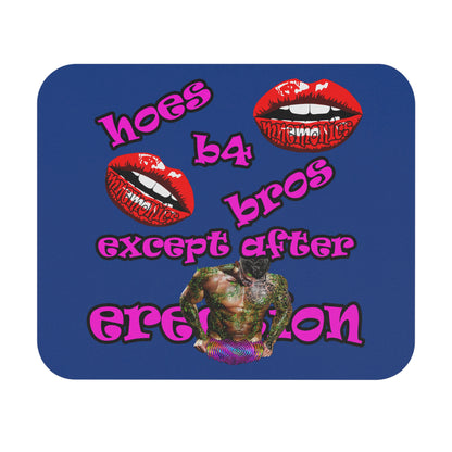 hoes b4 bros - Mouse Pad (Rectangle) (dark blue)